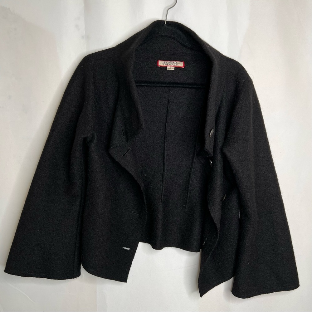 Beyond Threads Alpaca And Wool Blend Button Up Lo… - image 2